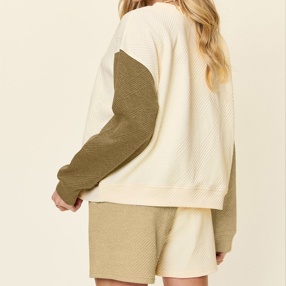 Style Shift Contrast Shorts Set - Tan - Picture 5 of 5